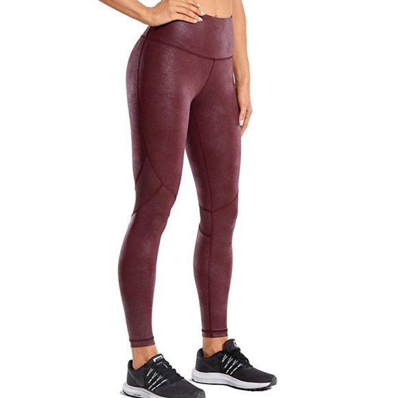 CRZ Yoga Pants - CRZ YOGA Women's Matte Coated Faux Leather Legging